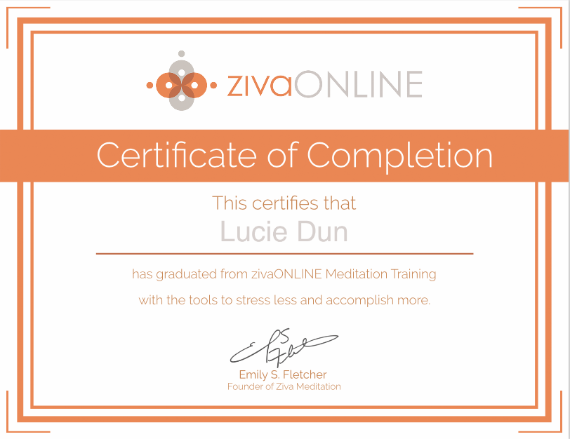 Certificate Ziva Online