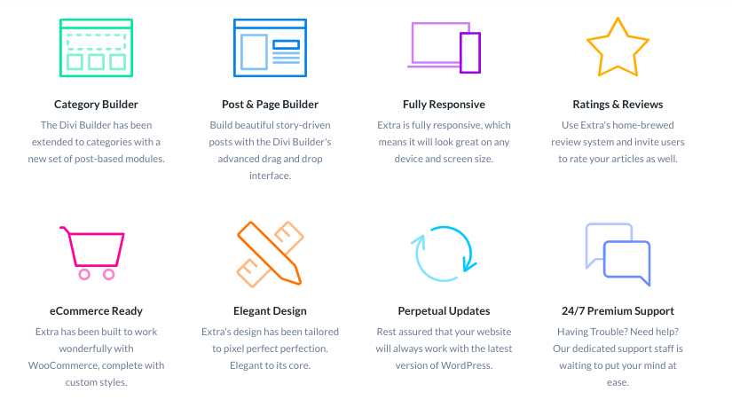 Extra by Elegant Themes - Features