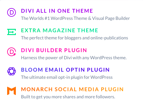 The Plugins that come with Divi