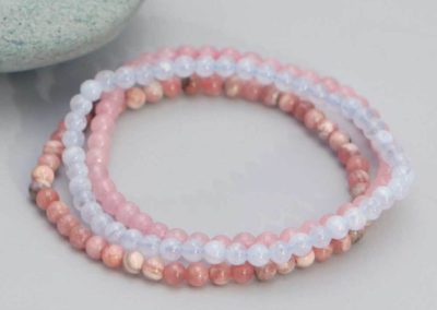 Gemstone Energy Bracelets for Love and Connection, Set of 3