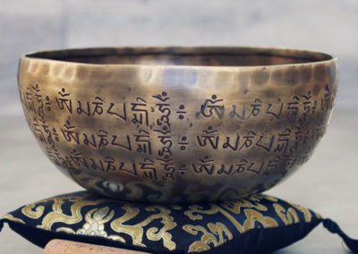Premium Engraved Mantra Hand Hammered Singing Bowl