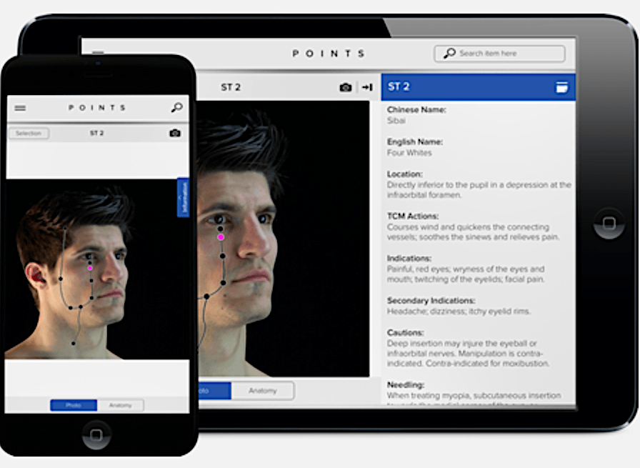 points - interactive acupuncture software