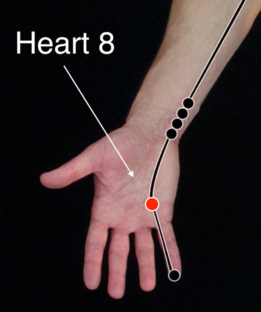 Heart 8 acupressure point
