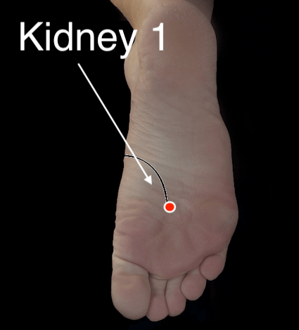 Kidney 1 Acupressure Point