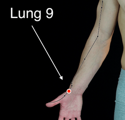 Lung 9 acupressure point