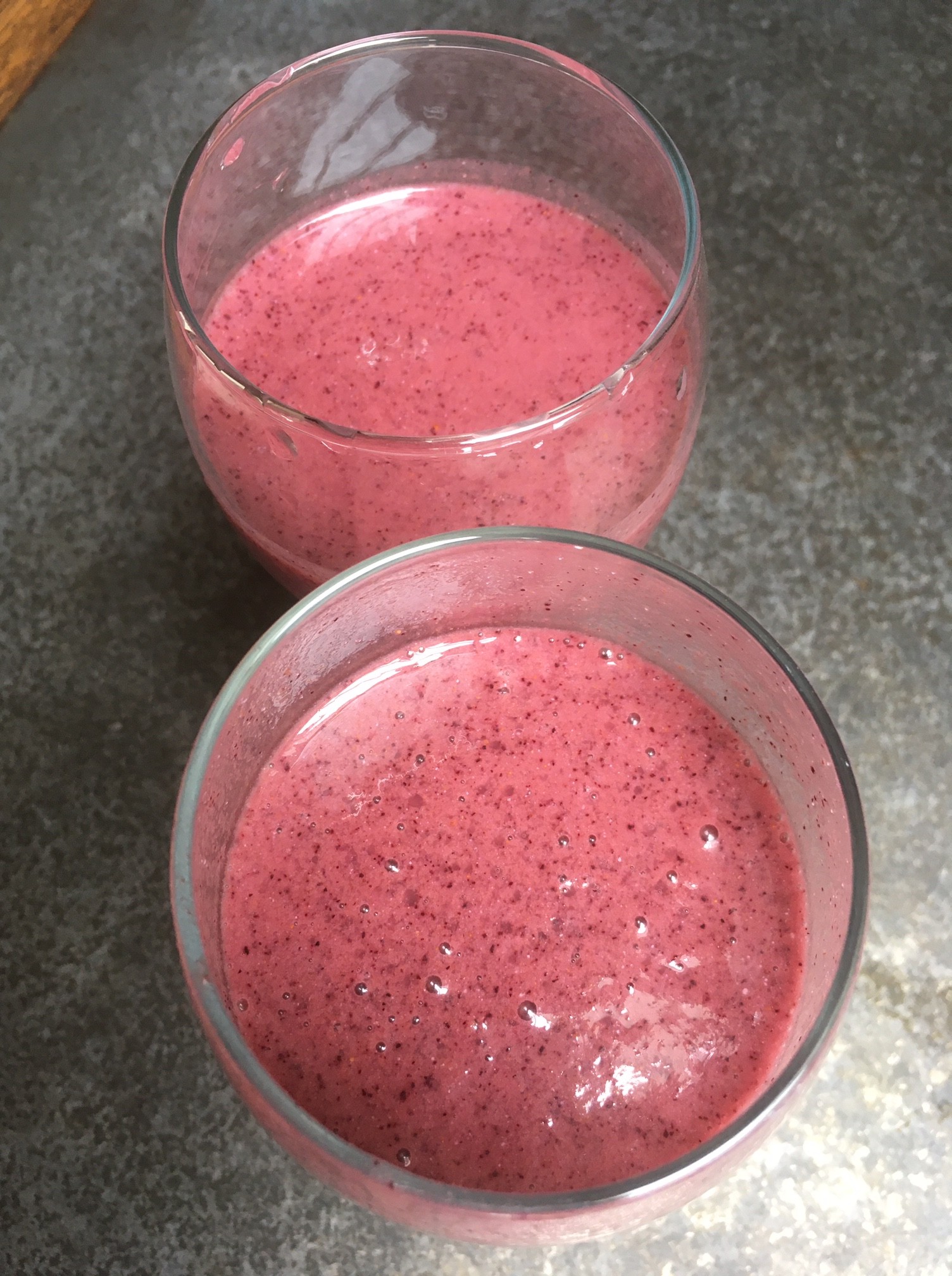 Blueberry smoothie made in Vitamix