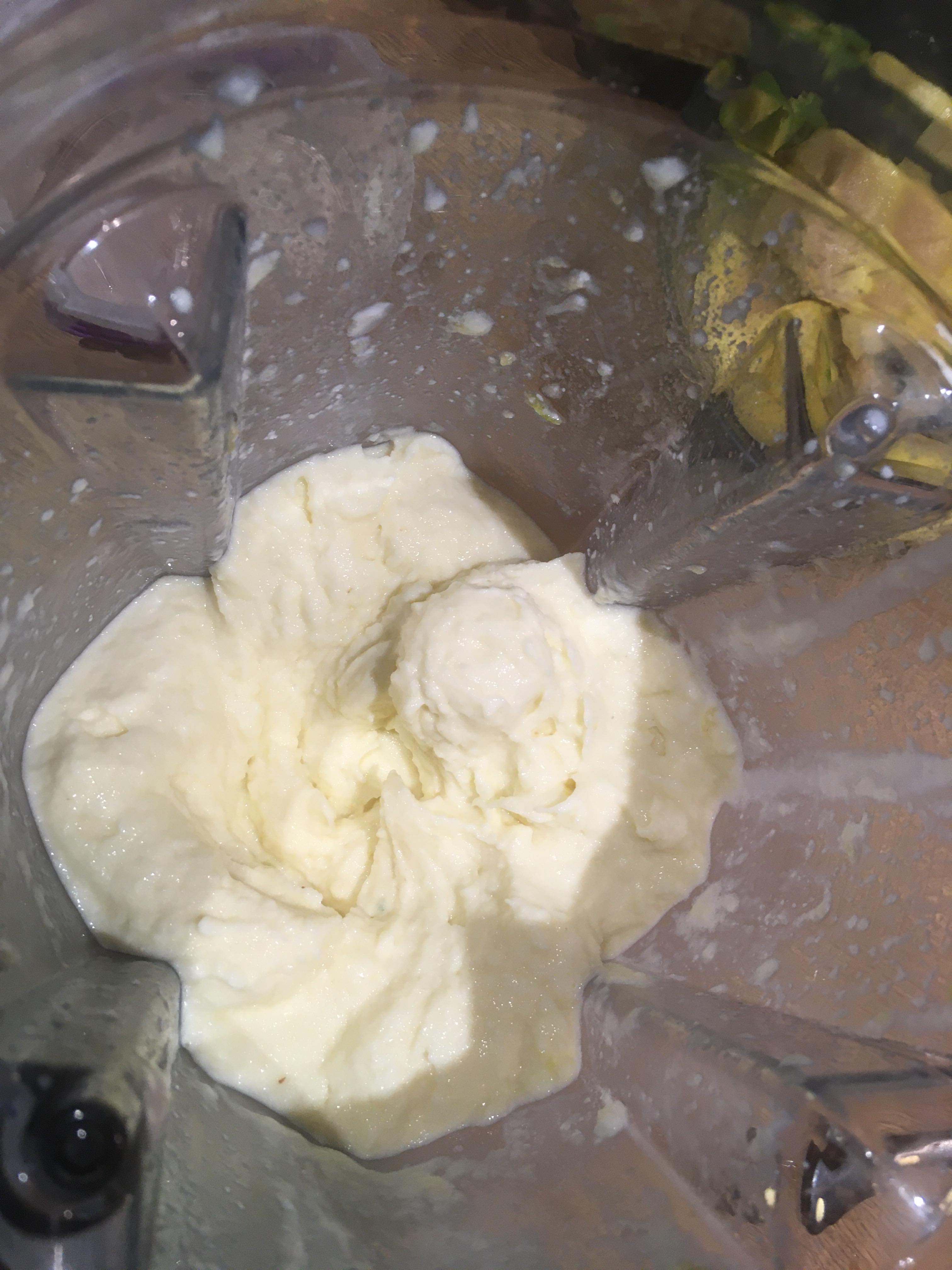 Frozen yogurt made in a Vitamix