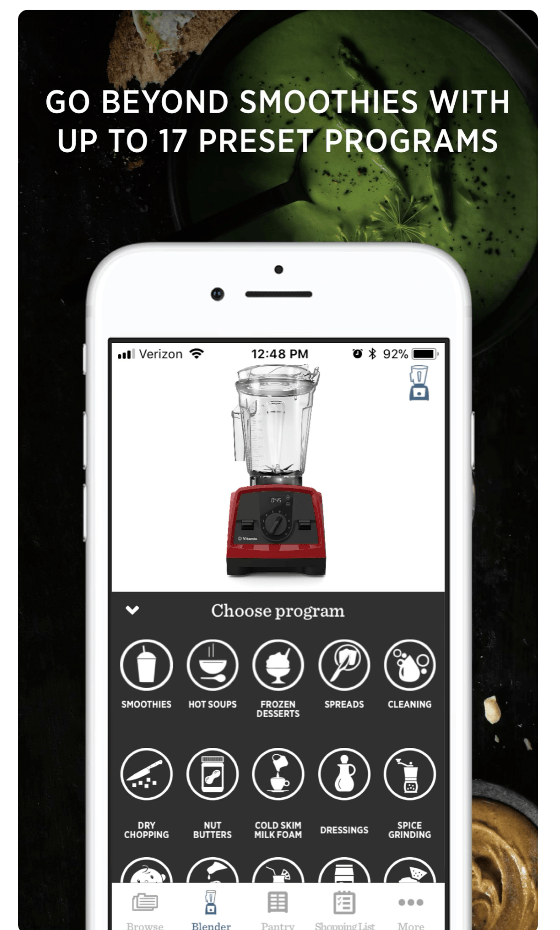 Vitamix App presets