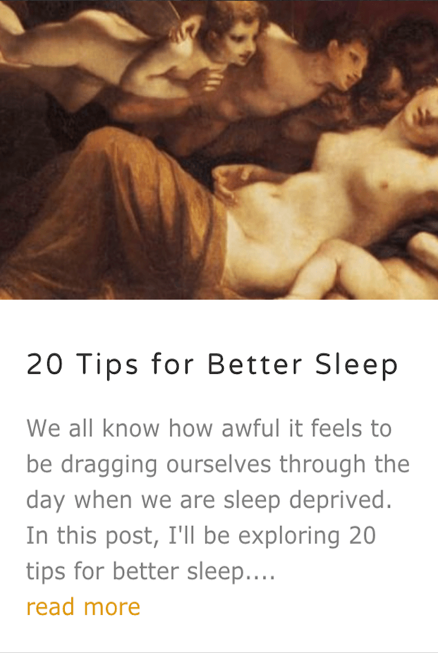 Improve your sleep