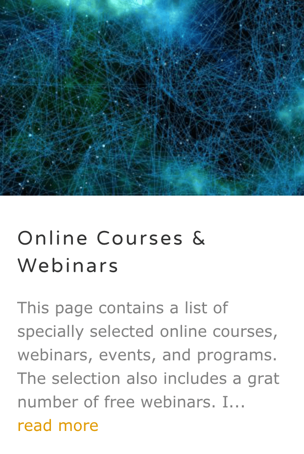 Online courses and webinars