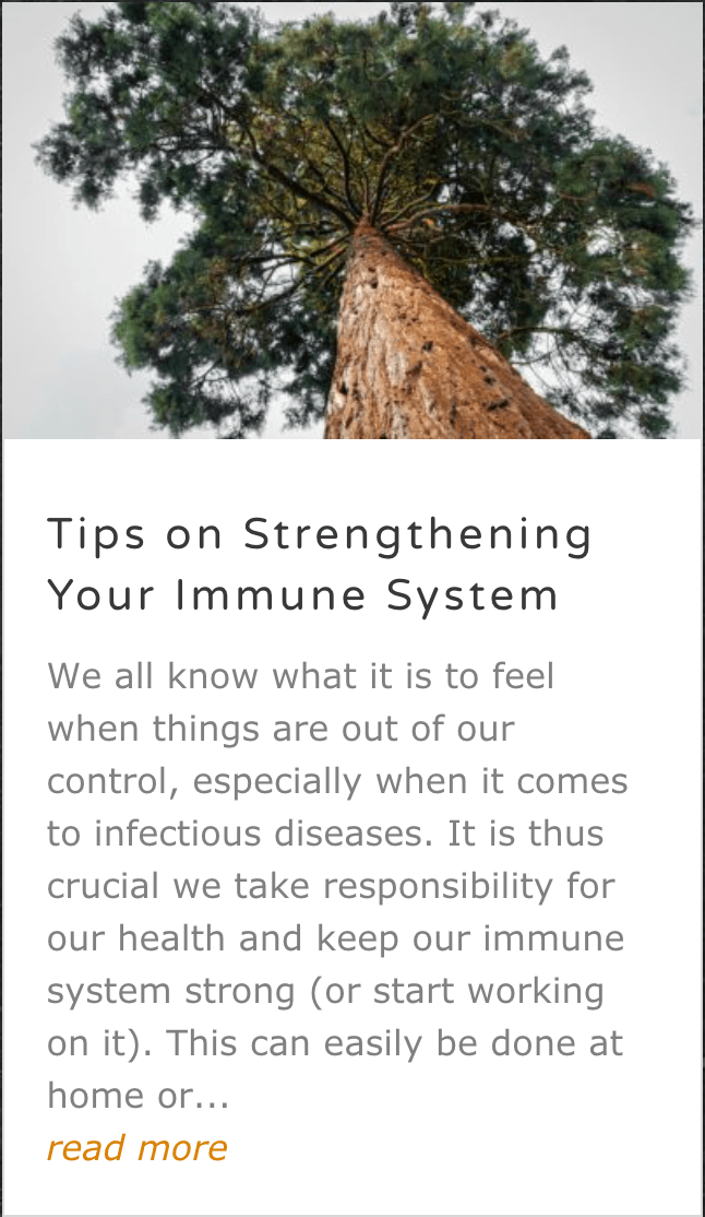 Strengthen your immune system