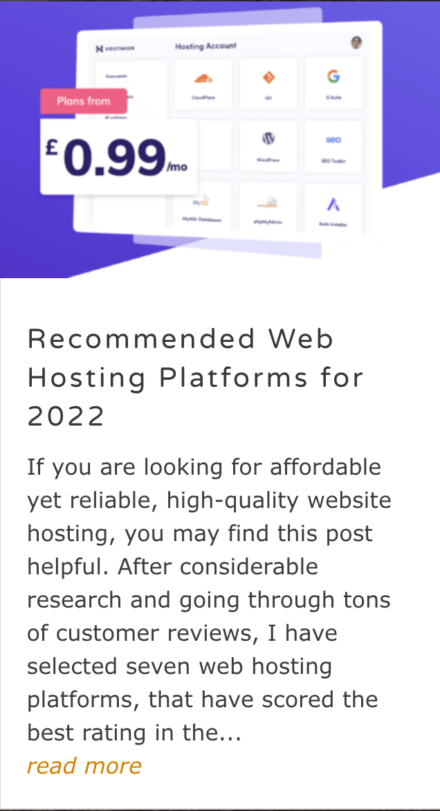 Best hosting platforms