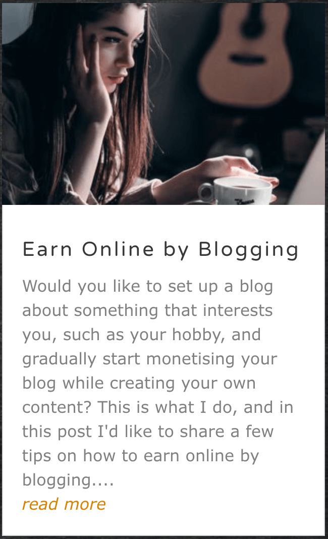 Earn Online by Blogging