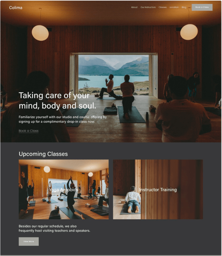 A website template by Squarespace
