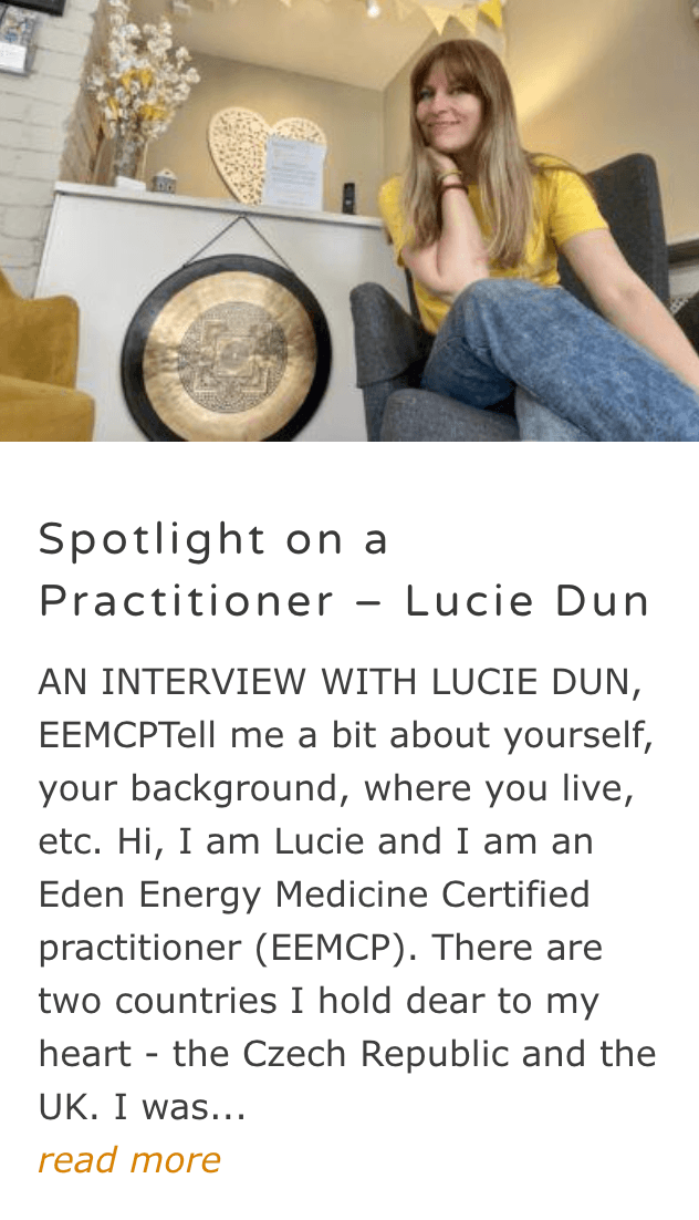 Interview with Lucie Dun Eden Method Practitioenr