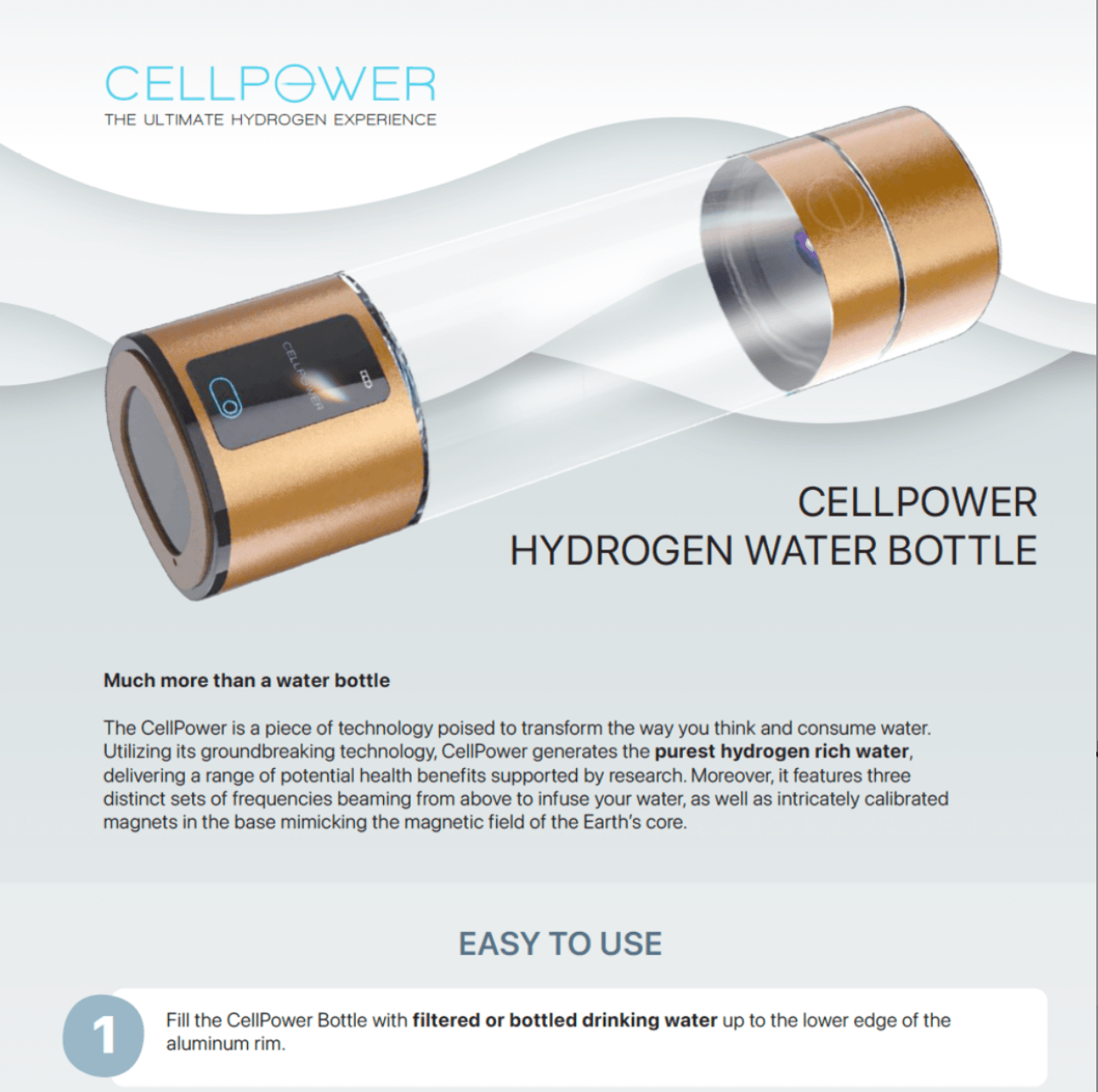 LumiVitae CellPower Bottle Features  Brochure