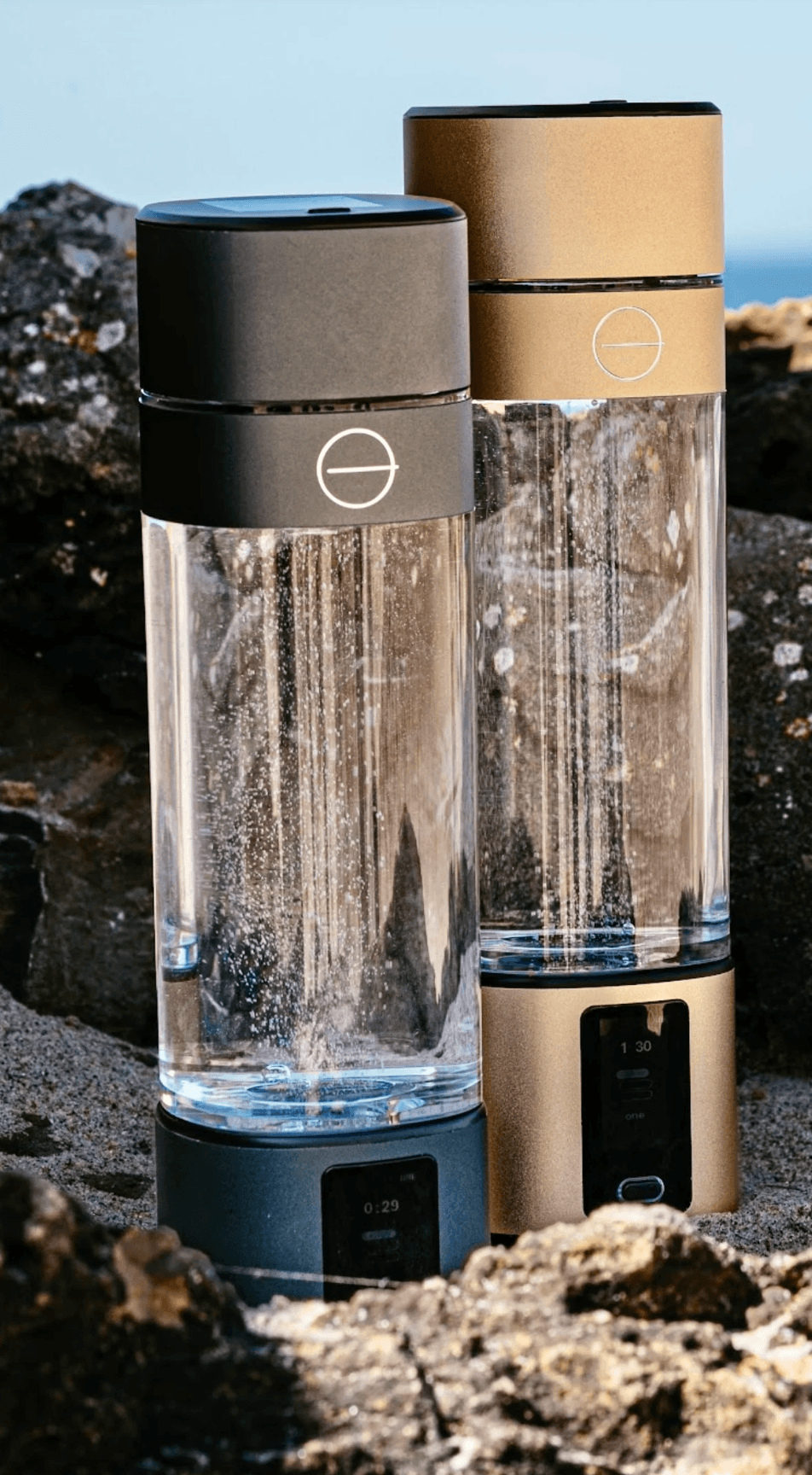 Gold and graphite CellPower hydrogen bottles from LumiVitae