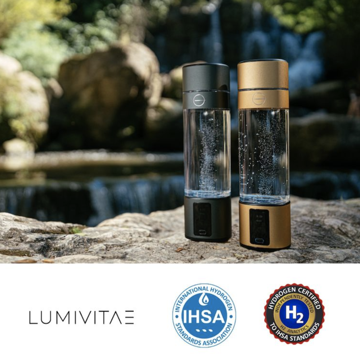 Third-party certified hydrogen water bottle